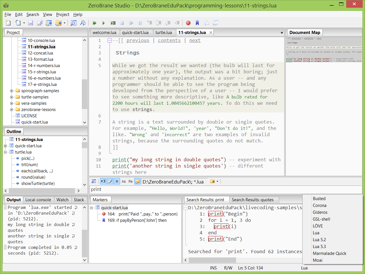 What Is Lua Cablo Commongroundsapex Co - features zerobrane studio lua ide editor debugger for windows